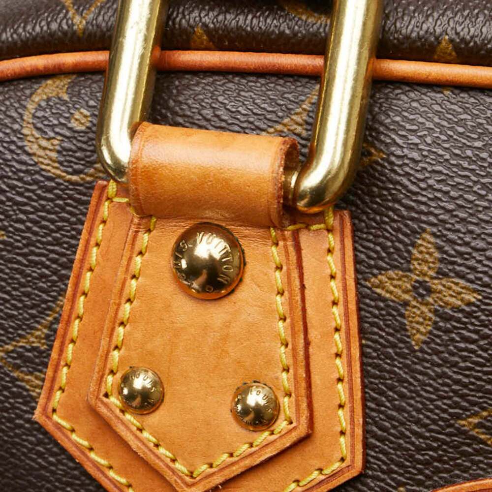 Louis Vuitton Monogram Manhattan GM Handbag/Boston Bag M40025 Brown Leather W... - Picture 10 of 16